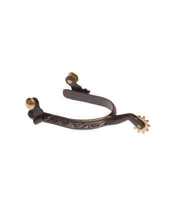 SPERONI WESTERN STRETTI FERRO NERO FLOWERS