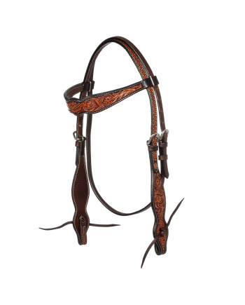 FLORAL BROW WESTERN BRIDLE