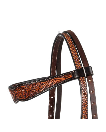 FLORAL BROW WESTERN BRIDLE