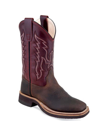 STIVALI OLD WEST ROSSO SCURO
