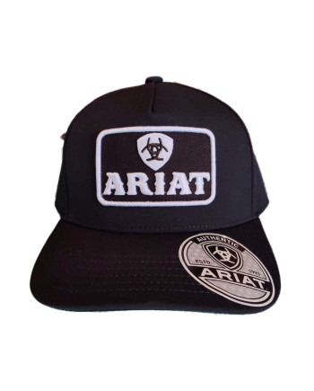 CAPPELLINO ARIAT NERO CON LOGO BIANCO
