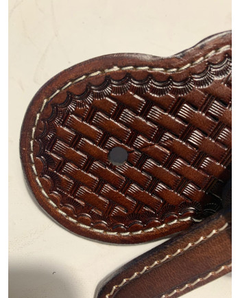 PORTA SEPRONE IN CUOIO A BASKET